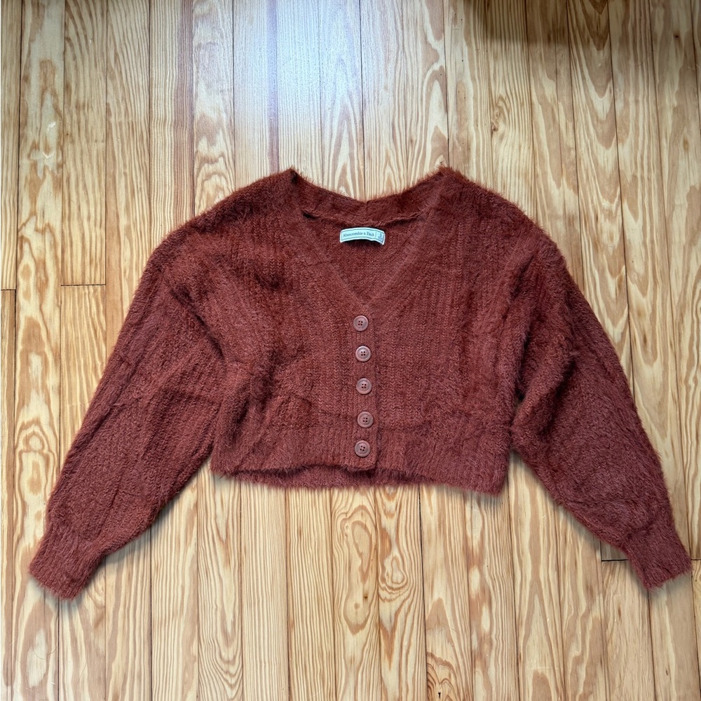 Abercrombie & Fitch Rust Cropped Cardigan